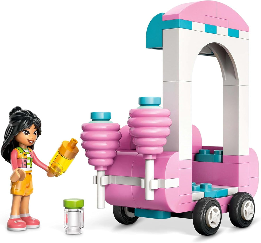 Suport pentru vată de zahăr LEGO Friends, set de joacă pentru jocuri de rol creative cu 2 minifigurine, suport mobil și accesorii, cadou pentru fete de la 6 ani, set de construcție cu mini păpuși 42643 Seturi de constructie Besuche den LEGO-Store