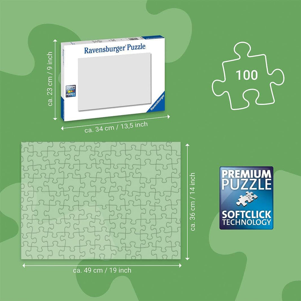 Ravensburger Puzzle dla dzieci - 13610 Kraina Lodu - Lśniący śnieg - Disney Kraina Lodu Puzzle dla dzieci od 6 lat, zawierające 100 elementów w formacie XXL, z brokatem Puzzle Naty Shop