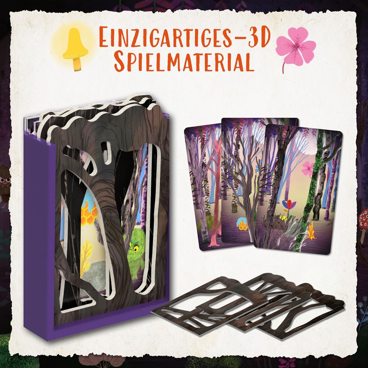 Kosmos 685027 Forest of Shadows, gra kooperacyjna dla 2-4 lat, 7 lat i więcej, gra planszowa dla dzieci, z doskonałym materiałem 3D, w 18 rozdziałach z około 15 minutami gry