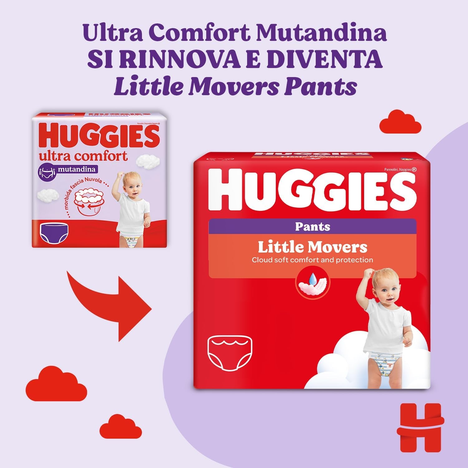 Huggies Ultra Comfort, pieluchy majtkowe, rozmiar 5 (12-17 kg), opakowanie 68 pieluch majtkowych