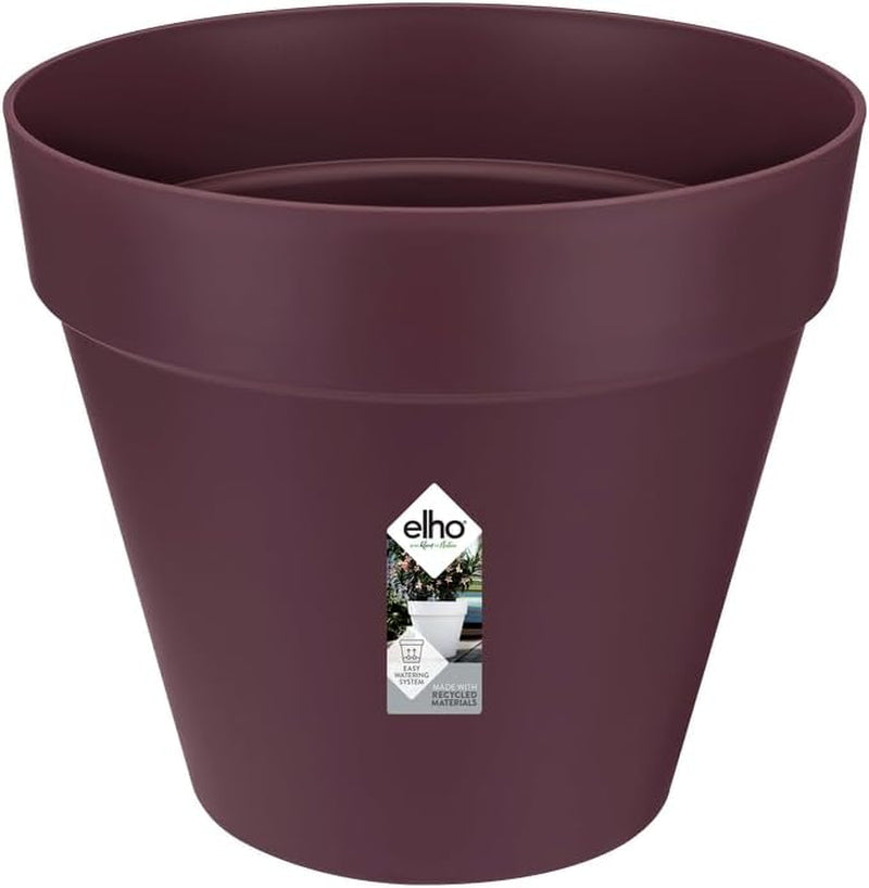 elho Loft Urban Round 40 - Ghiveci de flori pentru exterior - Plastic 100% reciclat - Ø 38,5 x H 35,3 cm - Negru/Antracit