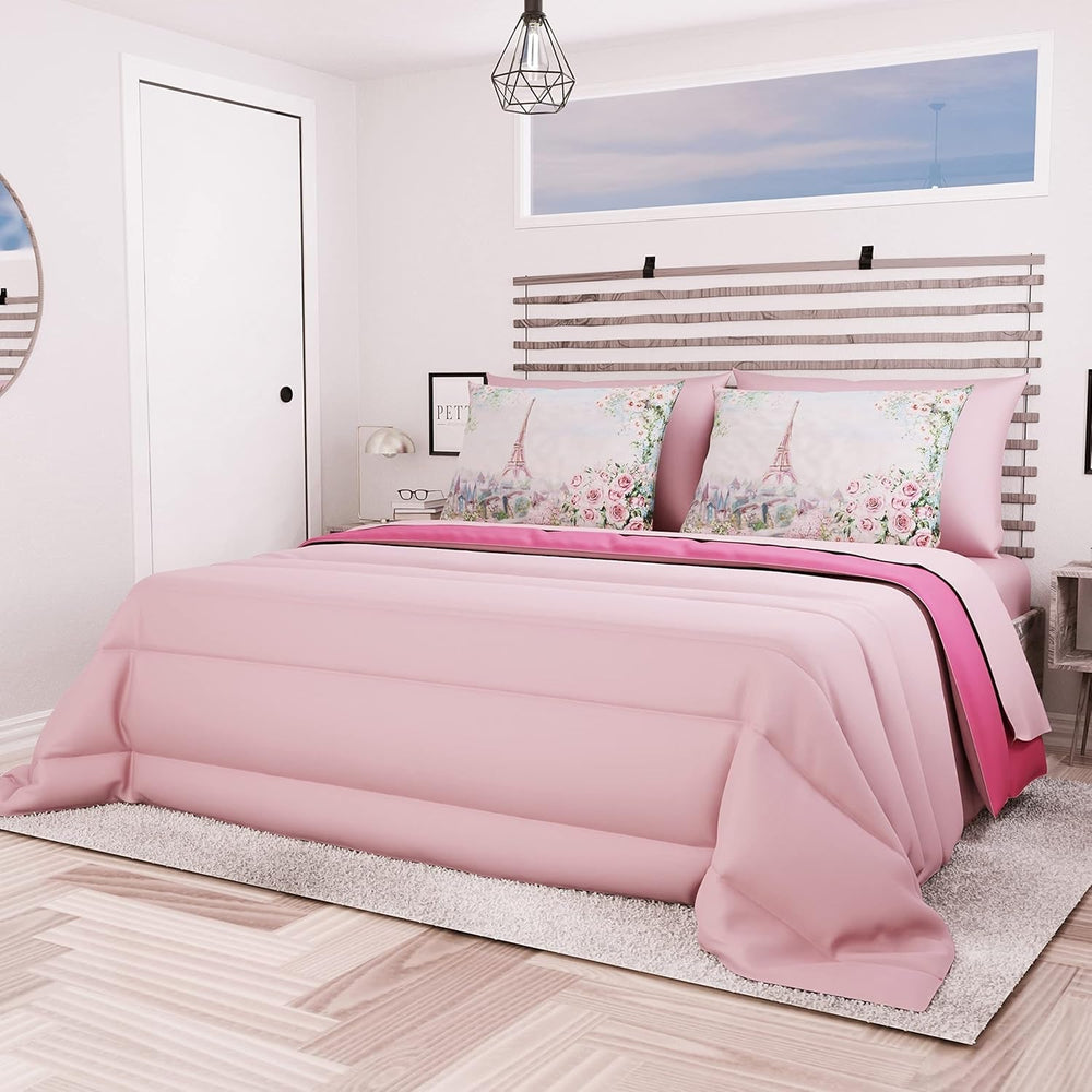 PETTI Artigiani Italiani - Koc zimowy na podwójne łóżko, maxi, monochromatyczny, dwustronny, biały, szary, 100% Made in Italy