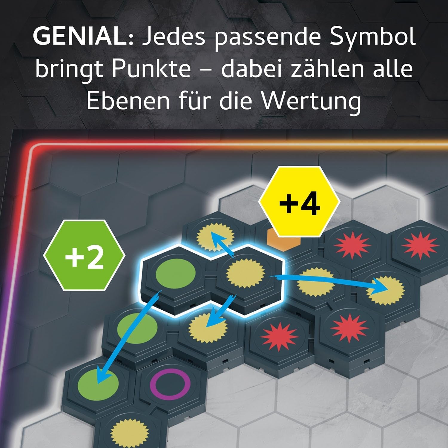 KOSMOS 684006 Po prostu genialne 3D z wysokiej jakości klockami 3D. Odkryj nowe możliwości, gra planszowa dla całej rodziny od 10 lat wzwyż, prezent, gra rodzinna dla 1-4 graczy, gra towarzyska