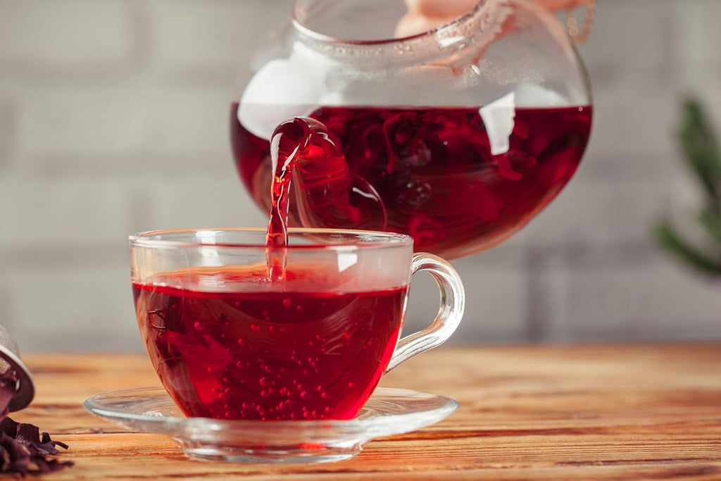 Babcia Jagoda - Ceai de fructe „Fruchtige Verführung” - 20 pliculețe de ceai - Cu hibiscus, măr, aronia, mure, măceșe, coajă de portocală - Aromă intensă de fructe, fără cofeină, vegan, natural, Cay - 40G