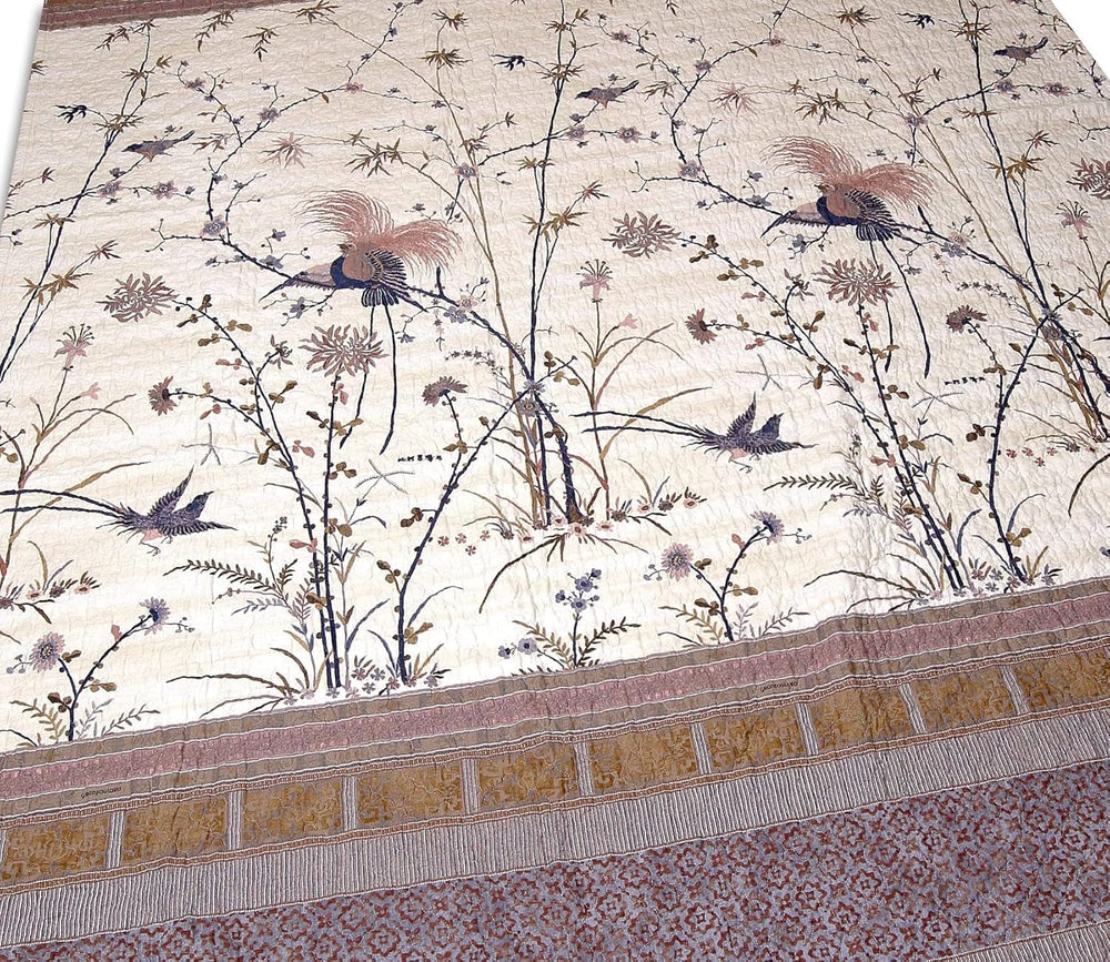 Narzuta Bassetti Fong, 100 57 nitek na cm² / wypełnienie: 100% czysta bawełna, kremowa, 220X255 cm Pościel i koce Bassetti