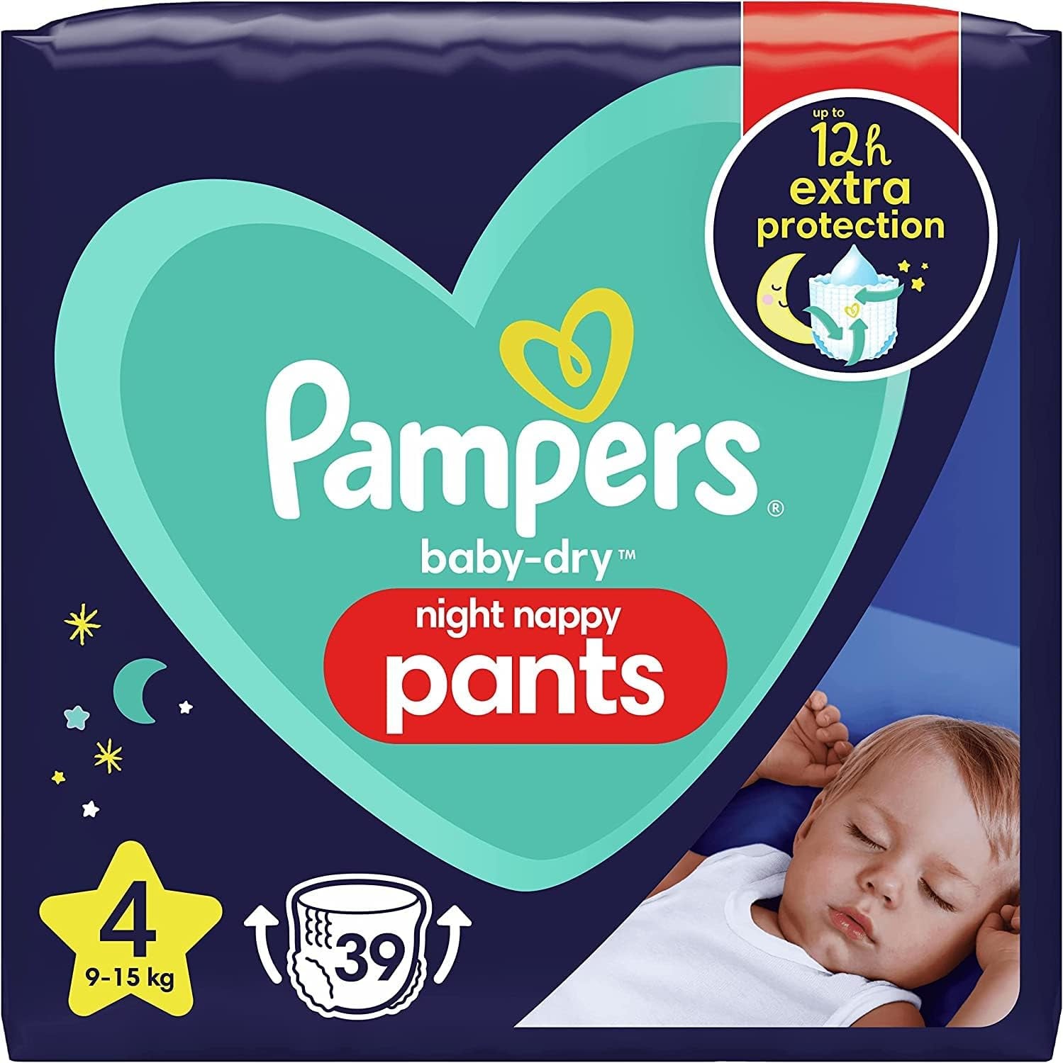 Pieluszki Pampers 81657566 Spodnie Baby-Dry, białe