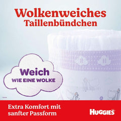 Spodnie Huggies Ultra Comfort rozmiar 4, 9-14 kg, Dla aktywnych dzieci, Ze wskaźnikiem wilgoci i technologią chmurki w pasie, 144 pieluchy dla matki i dziecka Naty Shop