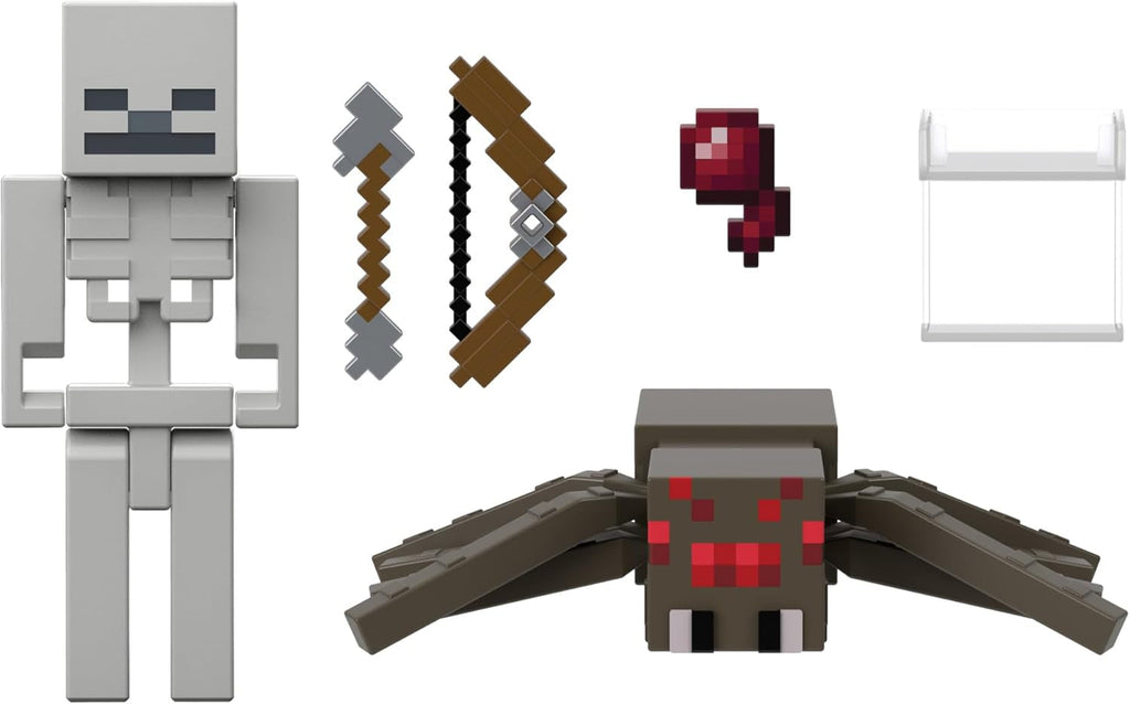 Mattel Minecraft Aprox. 8 cm Action Figure 2-Pack cu 2 figuri și 2 accesorii, figură de colecție ca cadou HLB29 Action figures Naty Shop