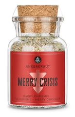 Ankerkraut „Merry Crisis” Anlass-Gewürz, Aioli Pfeffer Salz zum Verschenken, Gewürz Geschenk mit Knoblauch, 155 g w Corkenglas