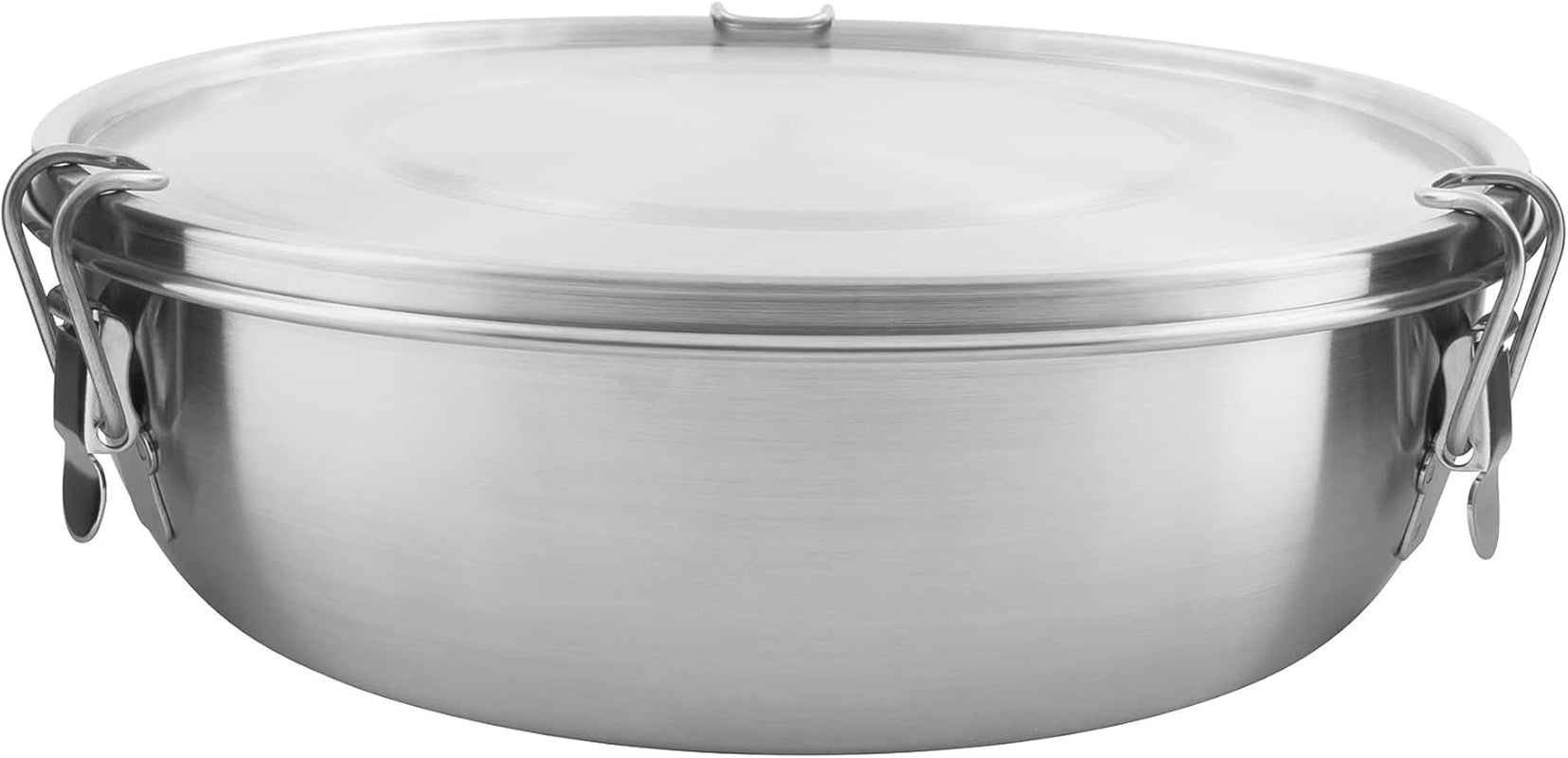 Tatonka Food Bowl - Recipient / bol pentru alimente din oțel inoxidabil - Cu capac, cleme de fixare și scalare a volumului - 0,5L / 0,75L / 1L volum Cutii depozitare alimente Naty Shop