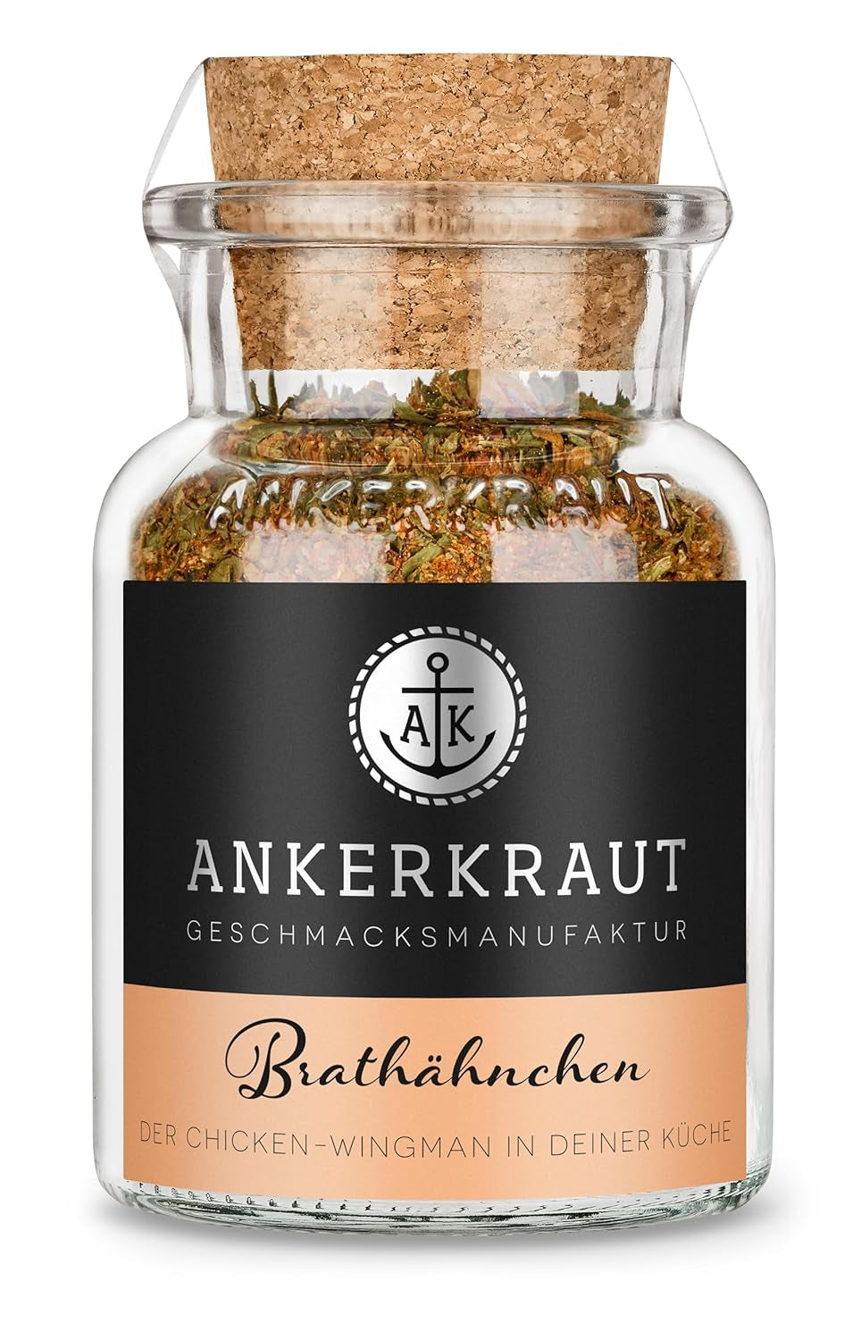 Ankerkraut Brathähnchen, Marynata für knuspriges Hähnchen, Kurczak Gewürzsalz für Grill, Backofen und Pfanne, Skrzydełka z kurczaka selber würzen, BBQ-Rub, 200g im Streuer