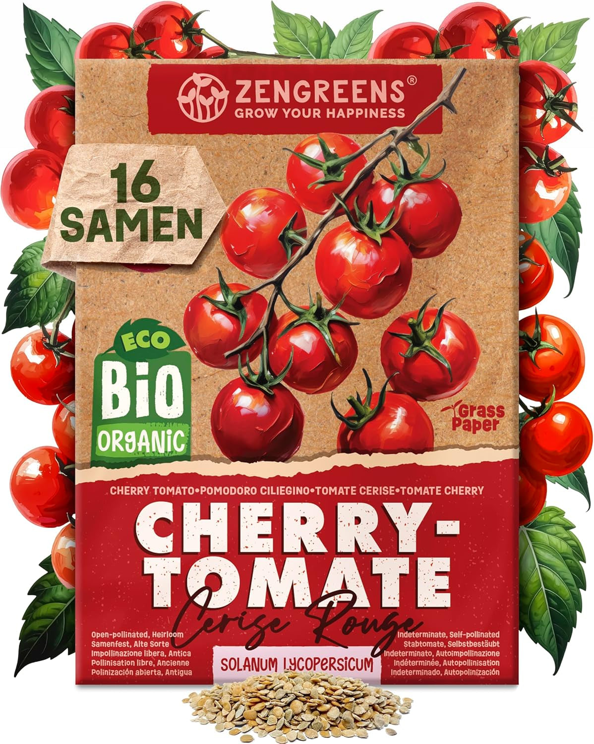 Organiczne nasiona pomidorów w zestawie 10 - 10 nasion pomidorów do łatwej uprawy w ogrodzie, na balkonie lub na podwyższeniu - Nasiona roślin - Sadzonki