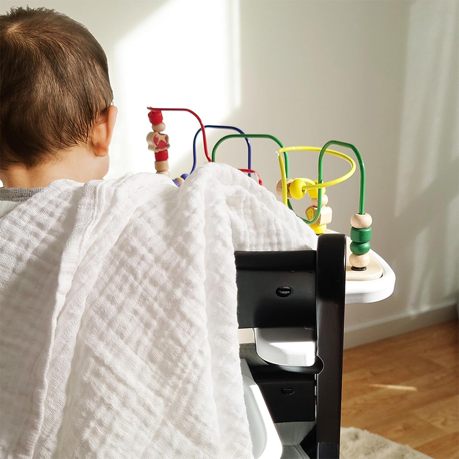 MAKIAN Muślinowe kwadraty, opakowanie 10 sztuk, 80x80cm, certyfikat Oeko-TEX® Standard 100, 10 wysokiej jakości ściereczek do odbijania - podwójnie tkane kwadraty / kwadraty muślinowe, odporne na gotowanie - białe