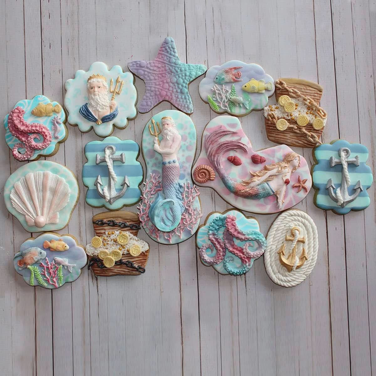 Katy Sue, silikonowa forma do dekoracji morskich - przegrzebek kuchenny Naty Shop