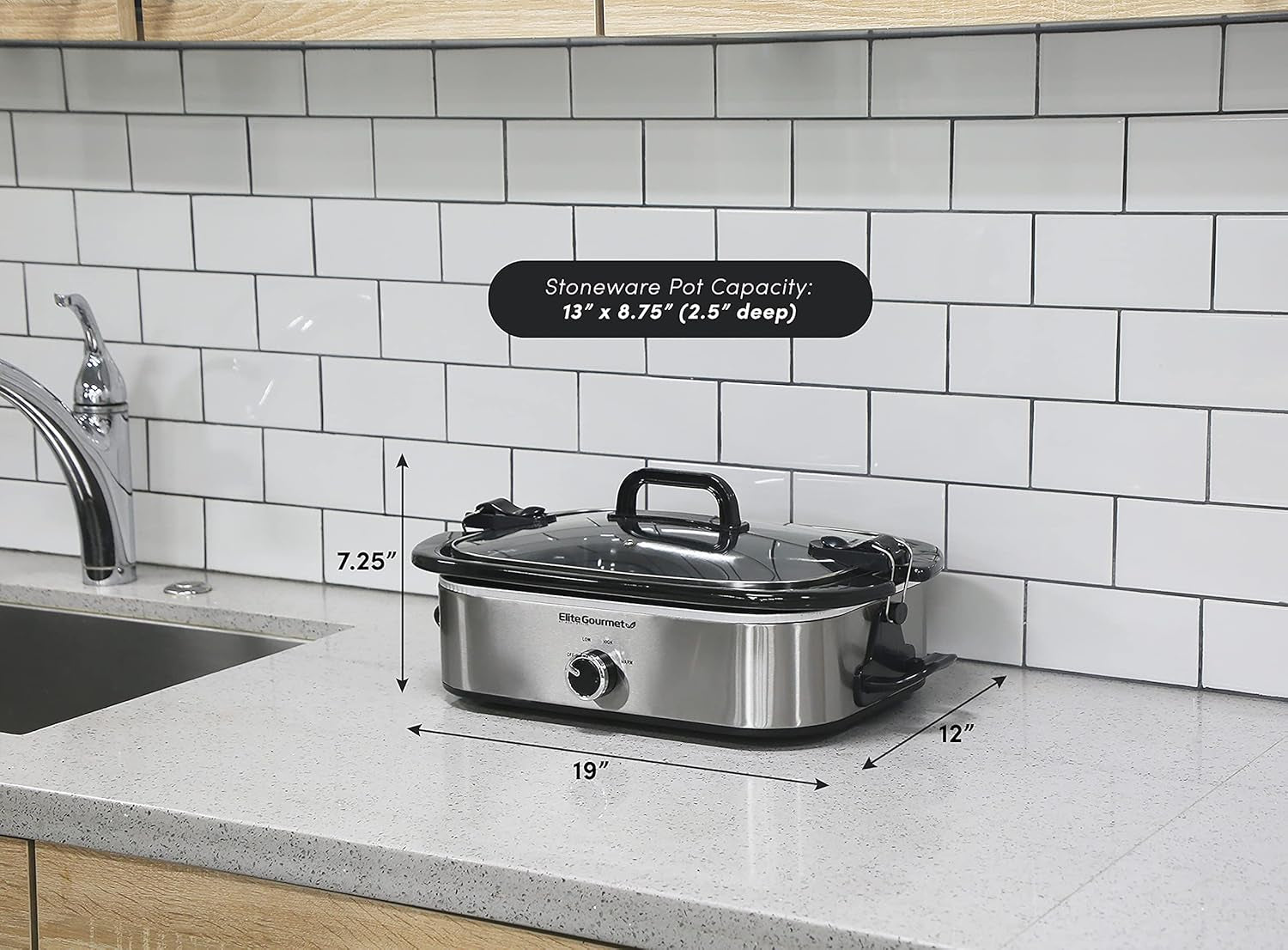 MST-5240SS Wolnowar, 3,3 litra, Wolnowar ze stali nierdzewnej Naty Shop