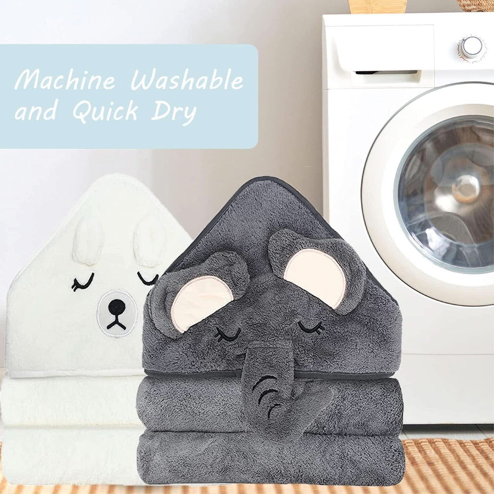 Pachet de 2 prosoape de baie cu glugă 80 x 80 cm Mama si Copilul Naty Shop