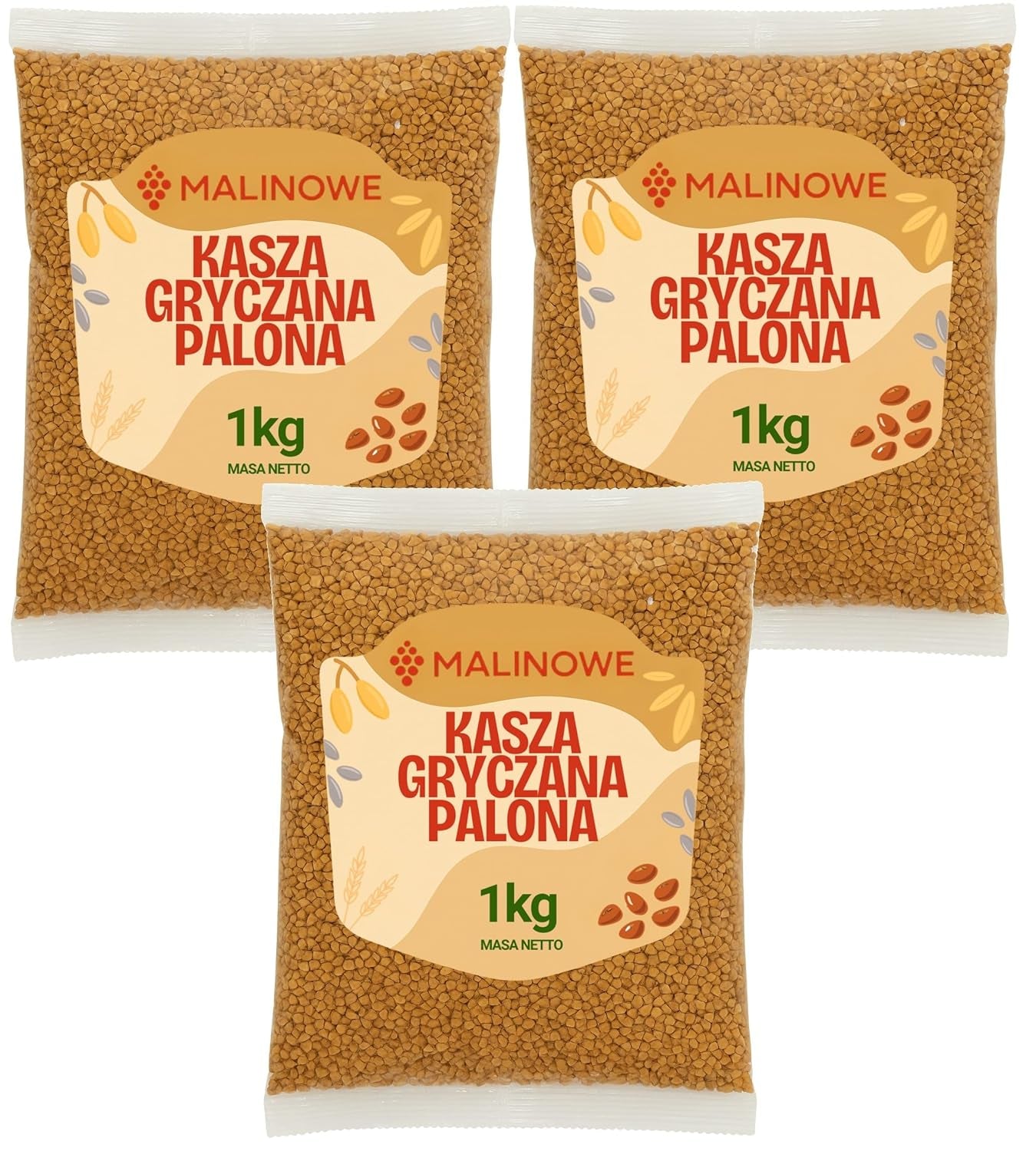 IDEALNA NATURALNA GRYKA SMAŻONA PREMIUM 3x1kg
