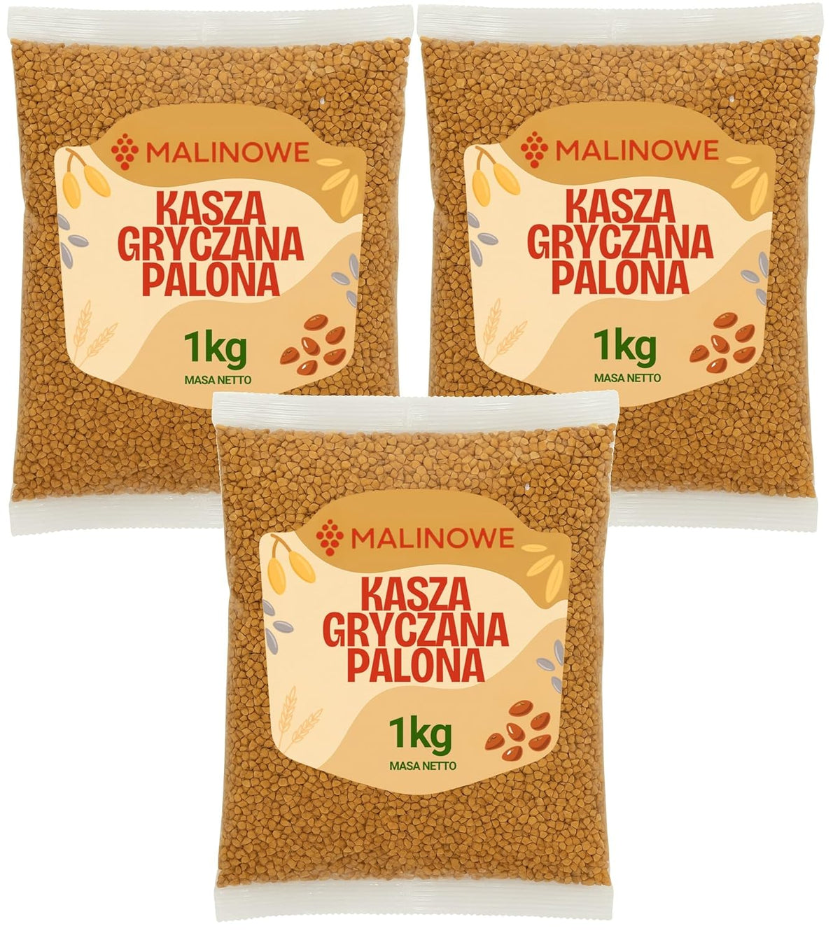 IDEALNA NATURALNA GRYKA SMAŻONA PREMIUM 3x1kg