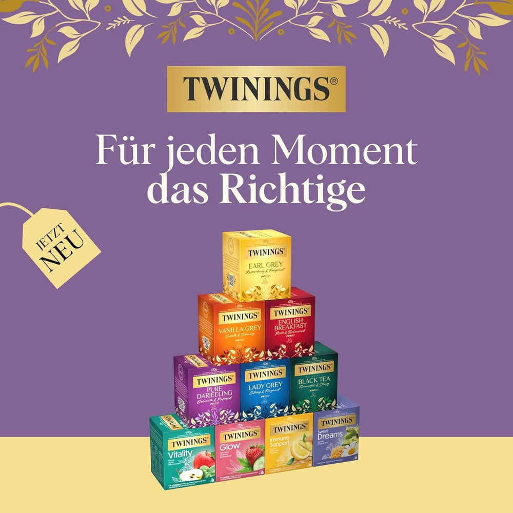 Twinings SWEET DREAMS Ceai de mușețel cu miere, portocale și flori de tei - Amestec dulce de ceaiuri din plante pentru îmbunătățirea naturală a calității somnului, pachet de 12 (10 pliculețe fiecare)