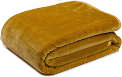 Gözze - Wygodny koc Premium Cashmere-Feeling, 500 G/M², 180 X 220 Cm - musztardowy Łóżka i koce Besuche den GÃ¶zze-Store Musztardowy 180 X 220 cm