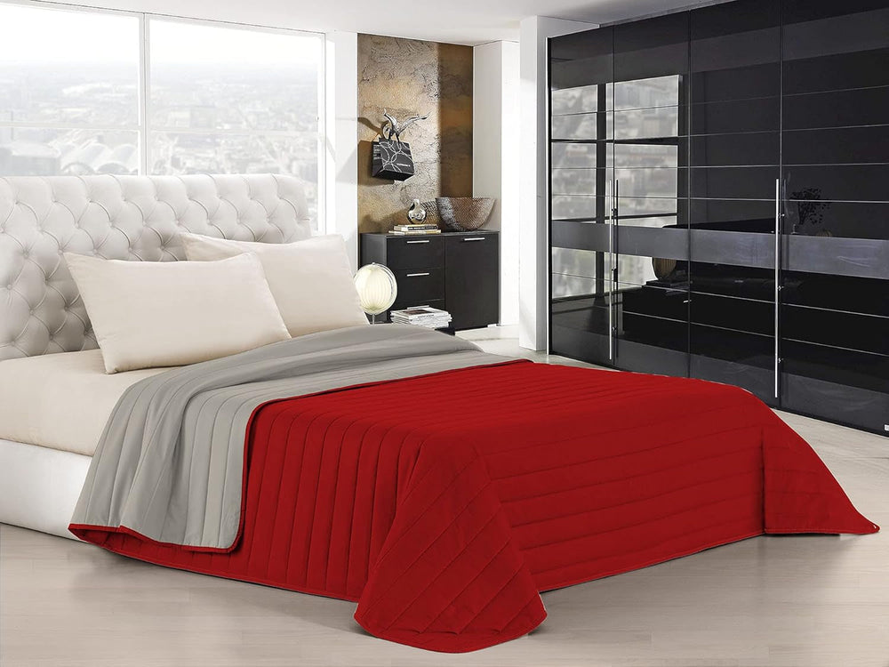 Włoska pościel Estivo łóżko pojedyncze, pościel, Aqua, 170 X 270 Cm Kołdry i kołdry Naty Shop Czerwony/jasnoszary Matrimoniale, 260X270 Cm