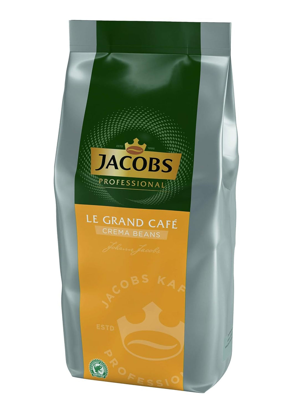 Jacobs Professional Le Grand Café Cream, całe ziarna kawy 1kg, Łagodna, Intensywność 2/5 Coffee Naty Shop
