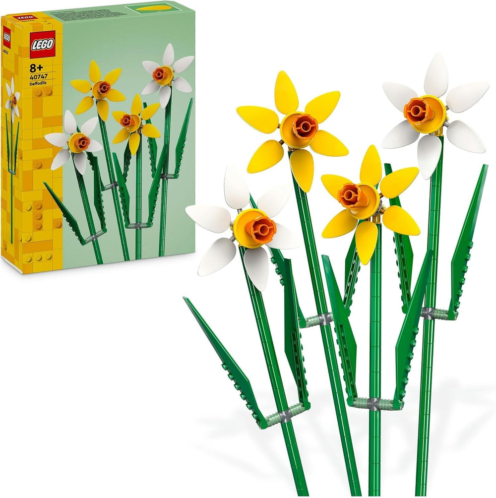 Żonkile LEGO Botanicals - Wielkanocne prezenty dla dziewcząt i chłopców - Sztuczne kwiaty dla dzieci - Bukiet kwiatów jako dekoracja pokoju lub biura - Prezent dla kobiet - 40747 Zestawy do budowania Besuche den LEGO-Store Single
