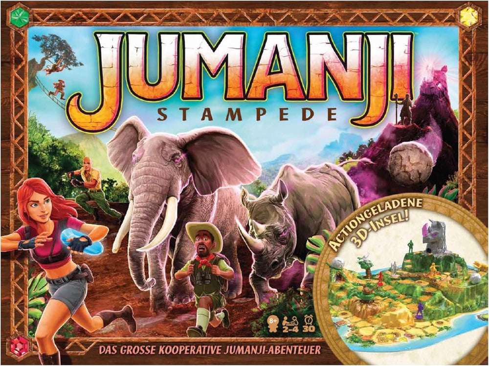 Spin Master Games - Jumanji Stampede - un joc de aventură 3D cooperativ de amploare pentru întreaga familie, 2-4 jucători, cu vârsta de 8 ani și peste