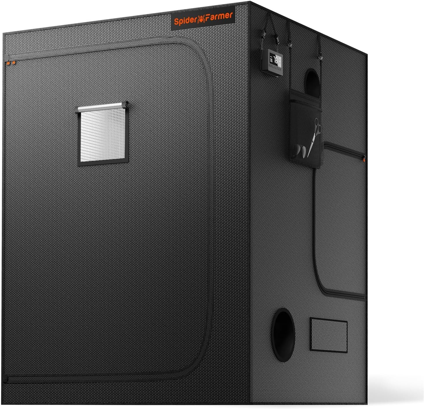 Namiot do uprawy Spider Farmer Pro 70x140x200 cm z drzwiami rolowanymi, oknem obserwacyjnym, zdejmowanym panelem podłogowym, tkaniną Mylar 2000D, do hydroponiki wewnętrznej z SF4000, G4500, SE4500