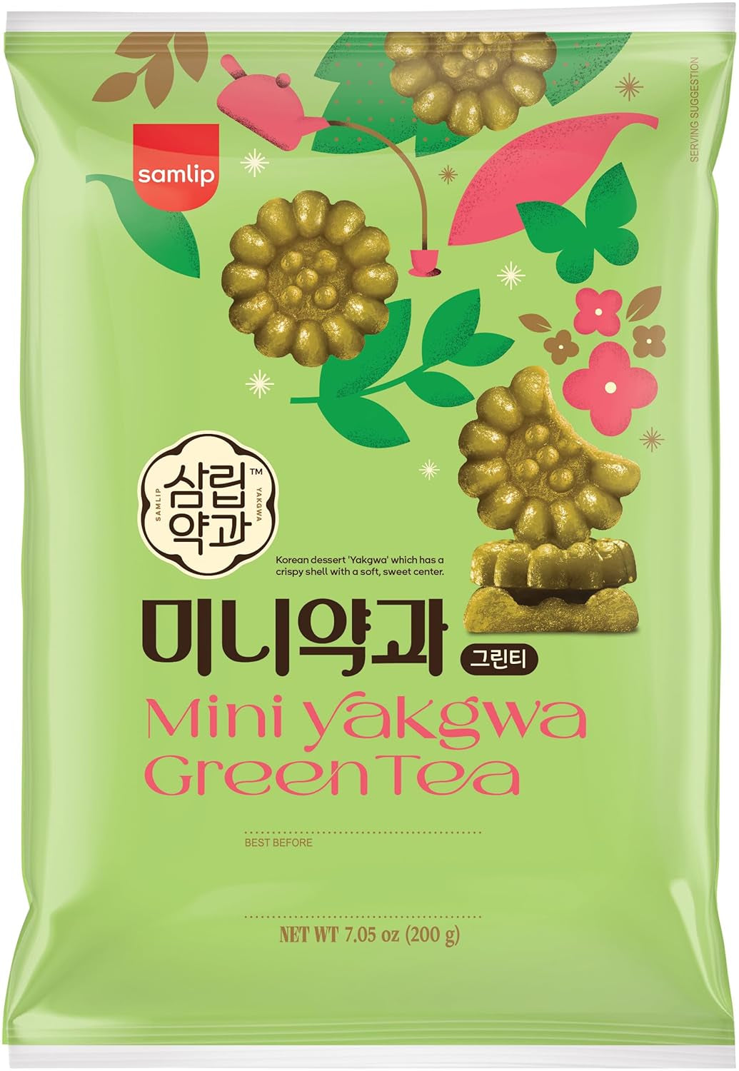 Mini fursecuri Yakgwa, ceai verde, min. 26 bucăți, 7,1 g fiecare, 1 x 200 g