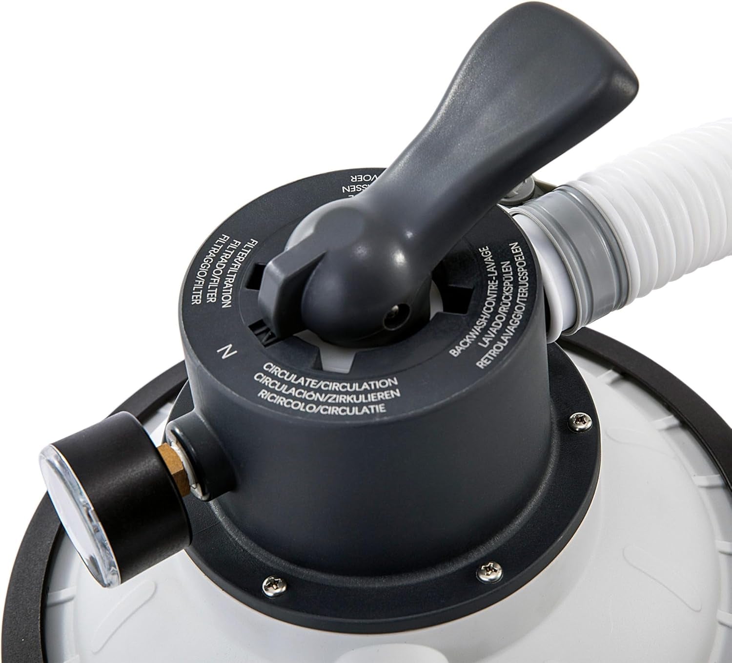 Intex 26642 Krystal Clear pompa z filtrem piaskowym z RCD, przepływ wody 3500 l/h, przepływ systemowy 2000 l/h, tworzywo sztuczne, kolor biały