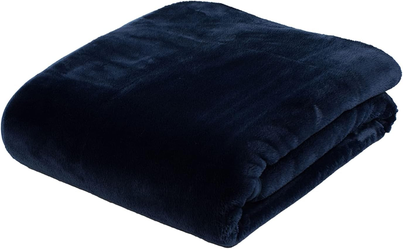 Gözze - Wygodny koc Premium Cashmere-Feeling, 500 G/M², 180 X 220 Cm - musztardowy Łóżka i koce Besuche den GÃ¶zze-Store Navy 220 X 240 Cm