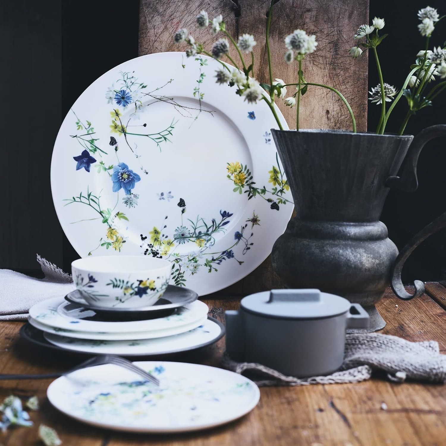 Brillance Fleurs Des Alpes Set 4-Tlg. Mit Fahnen- Und Coupteller Seturi vesela masa Naty Shop