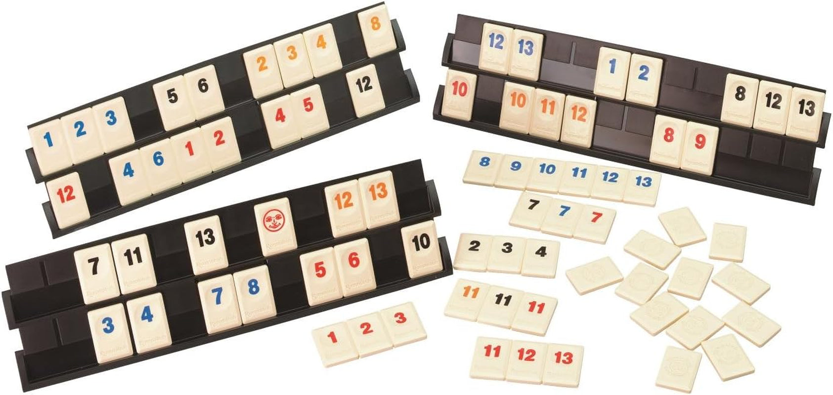 Jumbo Spiele Original Rummikub Classic - der Spieleklassiker unter den Gesellschaftsspielen - für Erwachsene und Kinder ab 7 Jahren JUM17571 Wielokolorowy 2,7 ​​x 3,7 cm