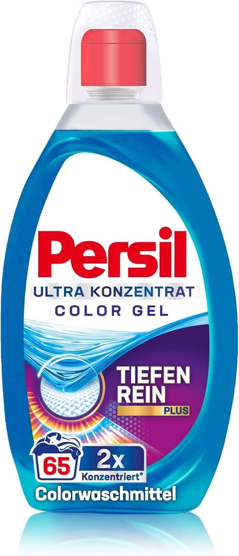 Persil Ultra Concentrate Colour Detergent (2 X 65 de spălări), Detergent lichid foarte concentrat cu tehnologie Deep Clean Plus împotriva celor mai dificile pete Detergenti Rufe Naty Shop
