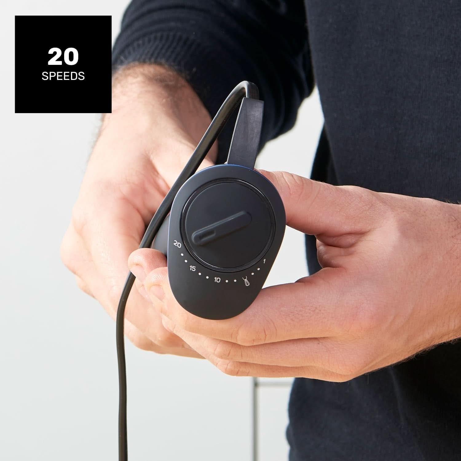 Mikser stojący Taurus 1000W | 20 Geschwindigkeitstufen | Funkcja Turbo | 4 Edelstahlklingen | Ergonomiczna konstrukcja typu Soft-Touch | Spritzschutz | Akcesoria | Edelstahl | Elektrisch |Kunststoff, Silber/Schwarz Sklep Naty dla matki i dziecka