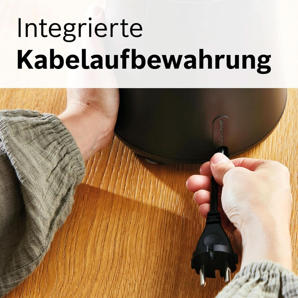 Bosch Mikser stojący Vitapower Serie 4 MMB6141B, Hochwertige Edelstahl-Klingen, 1,5 l Tritan-Mixbehälter, Spülmaschinengeeignete Teile, 30 000 U/Min, 1200 W, Schwarz Kitchen Naty Shop