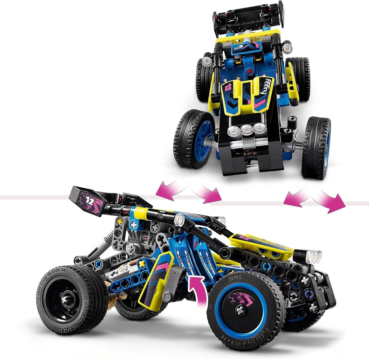LEGO Technic Offroad Racing Buggy Samochodzik dla dzieci Zestaw do budowania samochodu wyścigowego Buggy Prezent dla chłopców i dziewcząt 8-letni model samochodu rajdowego 42164 Zestawy do budowania Besuche den LEGO-Store