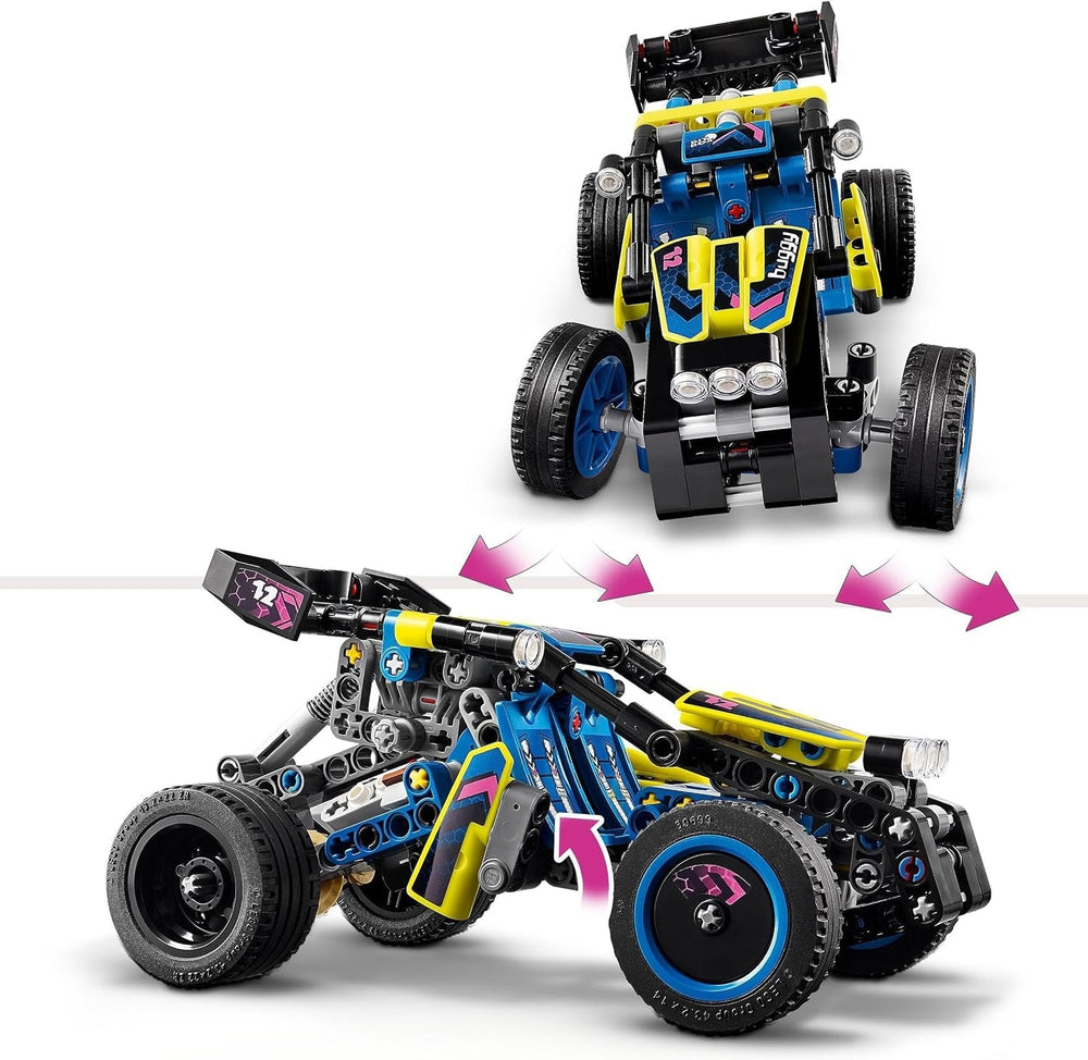 LEGO Technic Offroad Racing Buggy Samochodzik dla dzieci Zestaw do budowania samochodu wyścigowego Buggy Prezent dla chłopców i dziewcząt 8-letni model samochodu rajdowego 42164 Zestawy do budowania Besuche den LEGO-Store