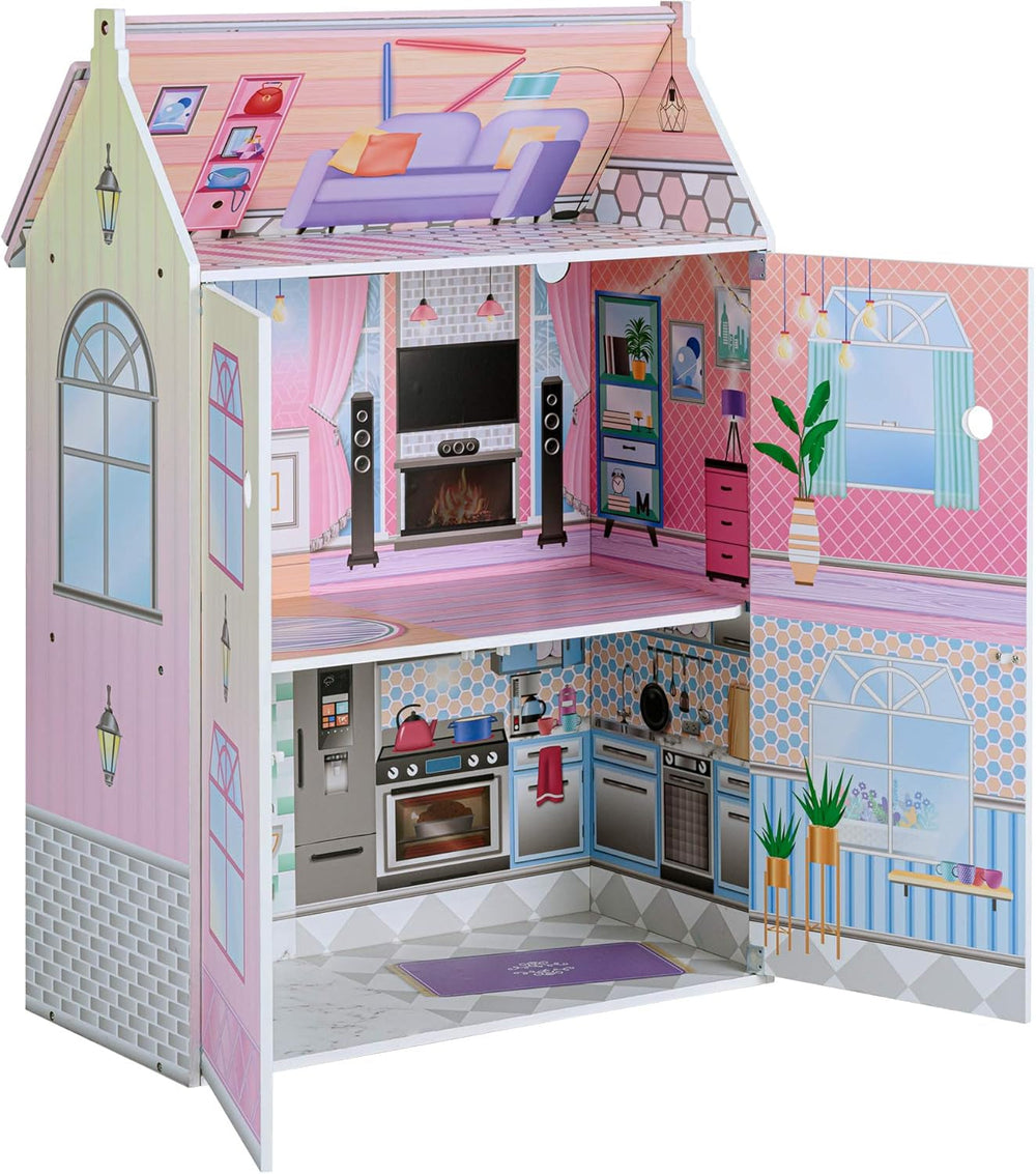 Olivias Little World Glasshouse Kids 12" domek dla lalek i 10 akcesoriów dla lalek 3,5" Multi Td-12518D Domki dla lalek Naty Shop