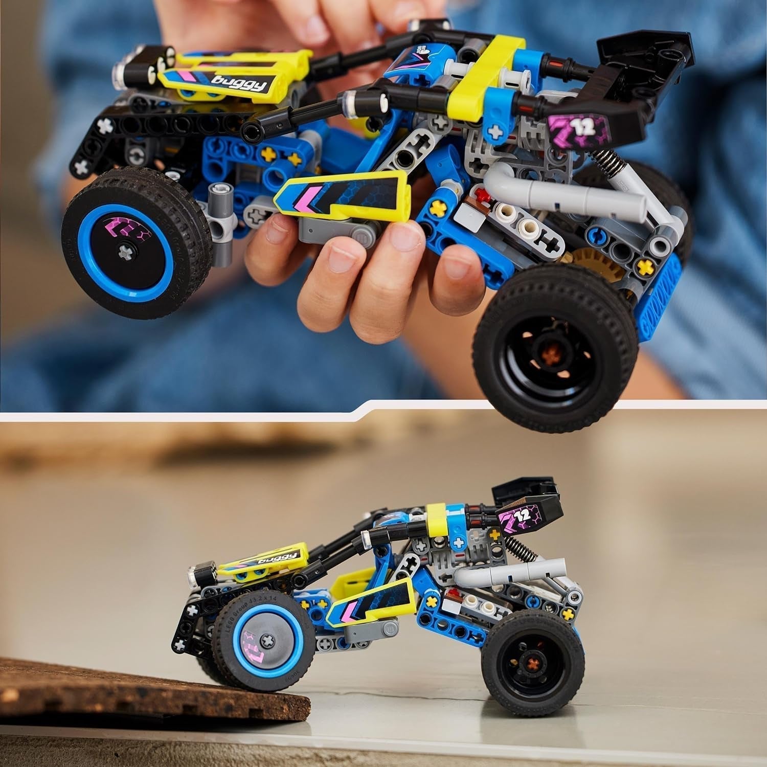 LEGO Technic Offroad Racing Buggy Samochodzik dla dzieci Zestaw do budowania samochodu wyścigowego Buggy Prezent dla chłopców i dziewcząt 8-letni model samochodu rajdowego 42164 Zestawy do budowania Besuche den LEGO-Store