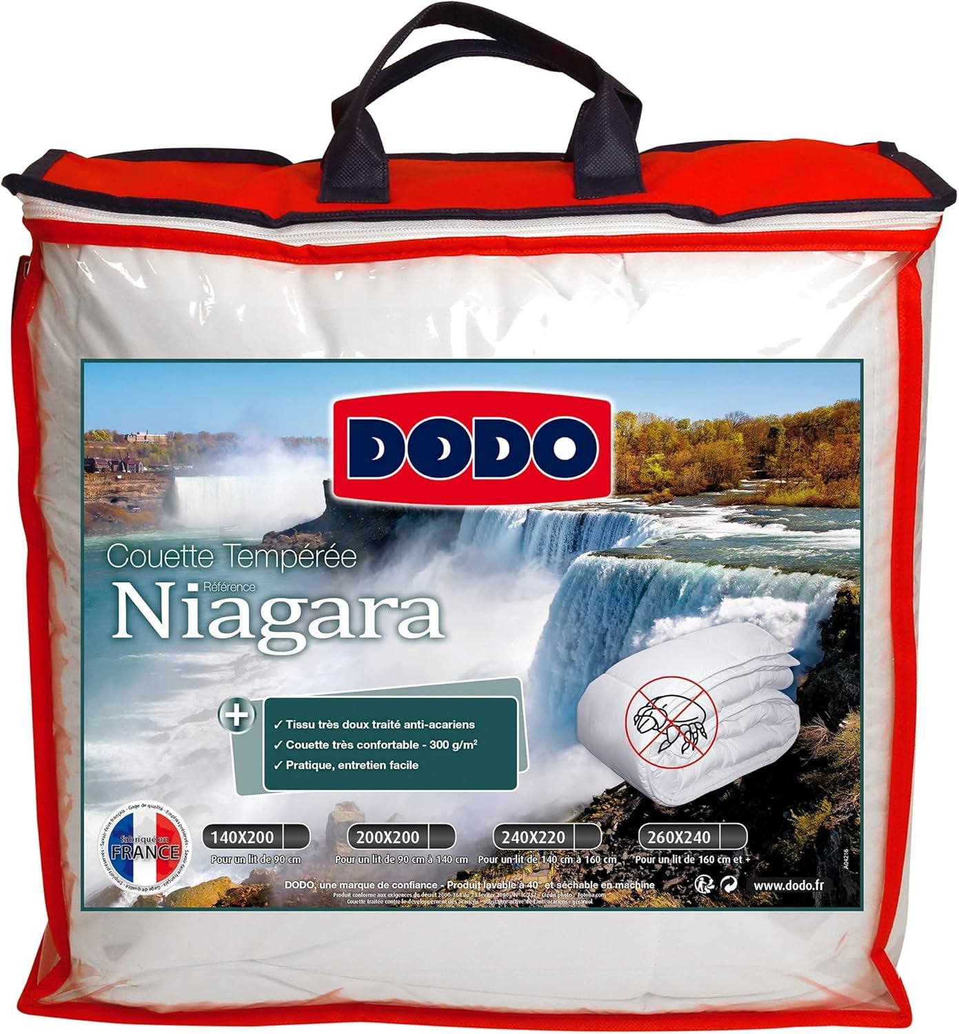 Duvet, Mite-proof, Alb, 240 X 220 Cm, Pentru pat dublu, Quilt Niagara, Moale și confortabil, Lavabil la mașină la 40 °C Plapumi si pilote Naty Shop