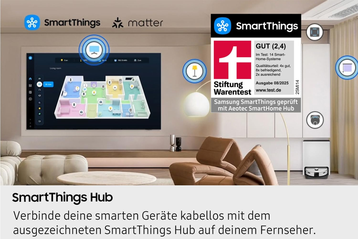Televizor LED Samsung Crystal UHD 4K U7099F de 43 de inci (108 cm), procesor Crystal 4K, design MetalStream, SmartThings, securitate Knox, hub de jocuri, upscaling AI, conținut gratuit, televizor inteligent AI