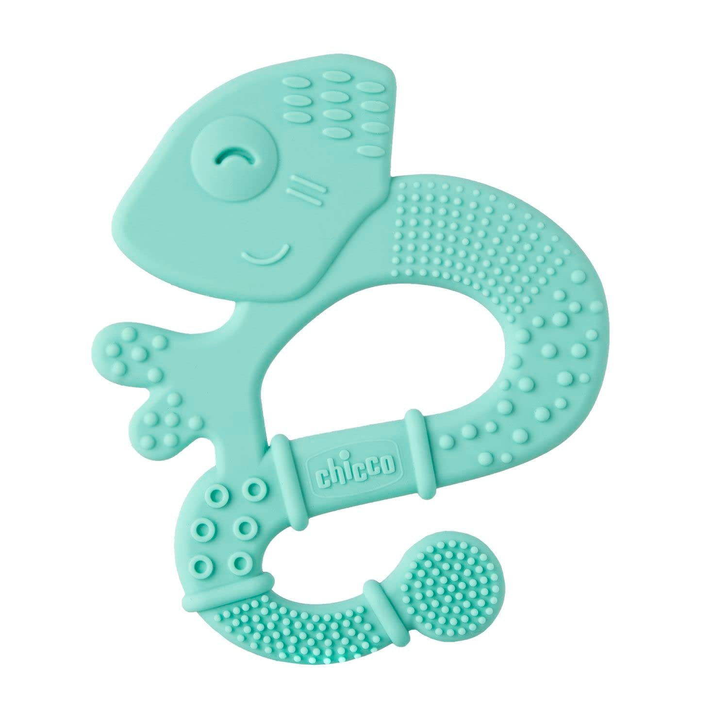 Inel de dentiție Chicco Soft&Clean șopârlă, albastru, 2M+