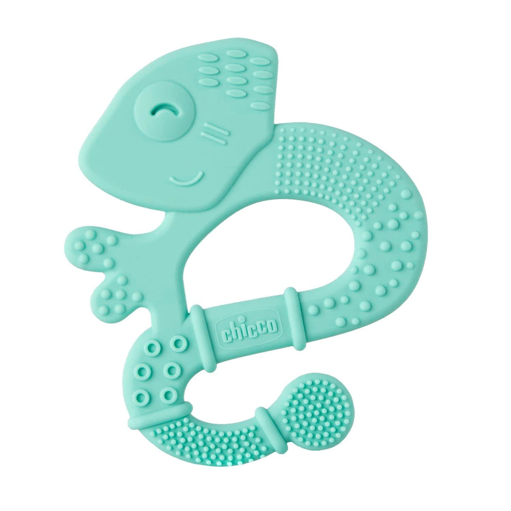 Inel de dentiție Chicco Soft&Clean șopârlă, albastru, 2M+