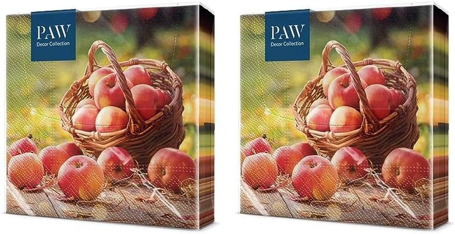 PAW - Șervețele 3 straturi (33 X 33 Cm) I 20 bucăți I Perfect pentru zile de naștere, petreceri, întâlniri I Decorațiuni de masă de toamnă I Șervețele de hârtie colorate - Floarea-soarelui Petale galbene I Floarea-soarelui dansatoare