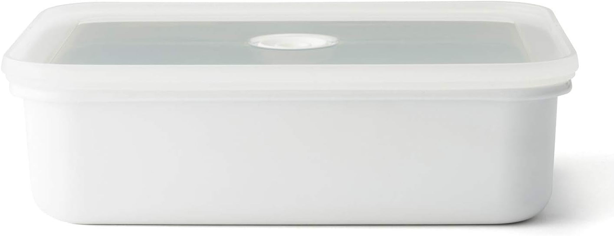 Staniu de depozitare a alimentelor în vid emailat | XL | 1.85L | 23.5 x 17.5 x 7cm | păstrează alimentele proaspete pentru mult mai mult timp | protejează alimentele de bacterii și infestare fungică | fără pompă de vid Cutii depozitare alimente Naty Shop Plat Xl