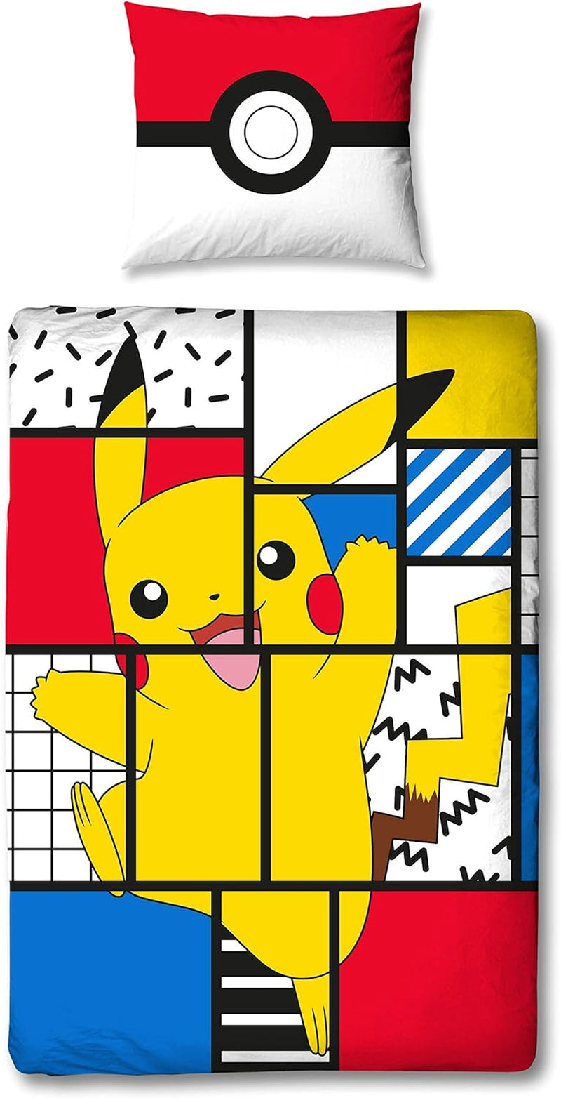 Lenjerie de pat pentru adolescenți si copii, Pikachu, 100% bumbac Lenjerie de pat - copii Naty Shop Default Title