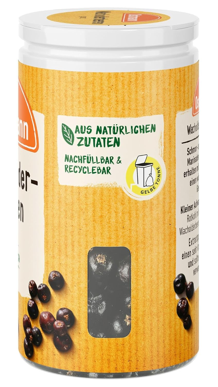 Ostmann Gewürze - Wacholderbeeren ganz | Idealny do przyprawiania sauerbraten i dań z dziczyzny 20 g w Der Streudose