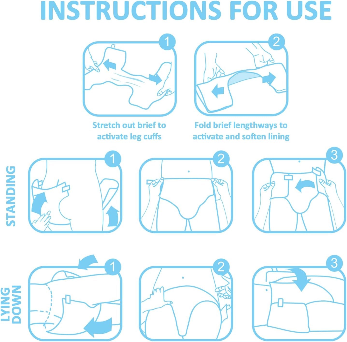 Pieluszki z nadrukiem dla dorosłych 5500-5800ml 10 sztuk - Majtki toaletowe (XL)